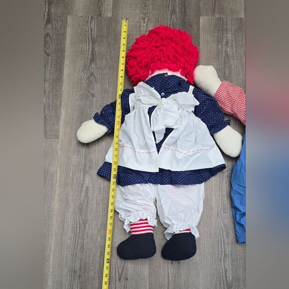 Vintage Classic Raggedy Ann and Andy Doll Set 3 ft - Picture 4 of 8